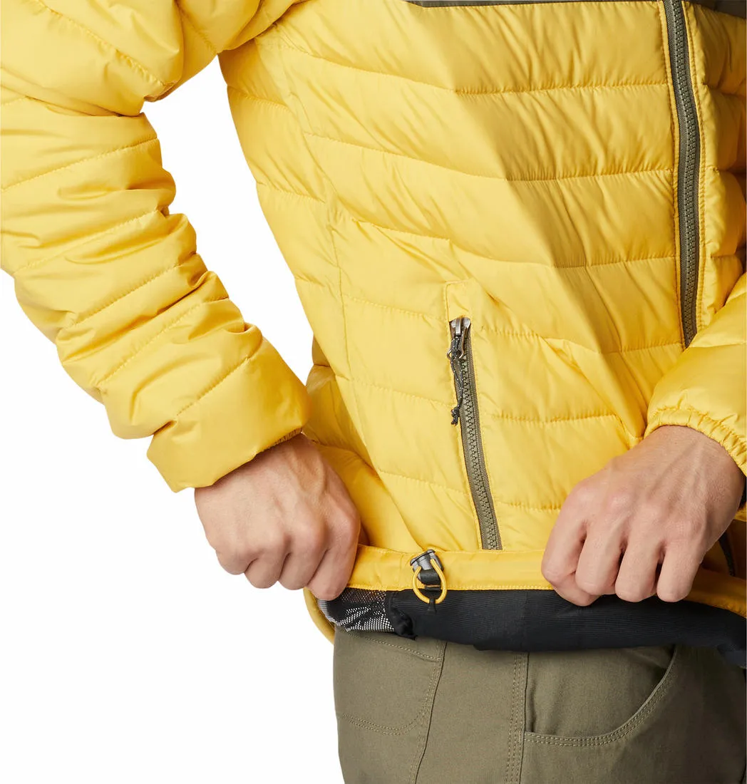 Columbia Men Yellow Omni-Heat Reflective Powder Lite Jacket