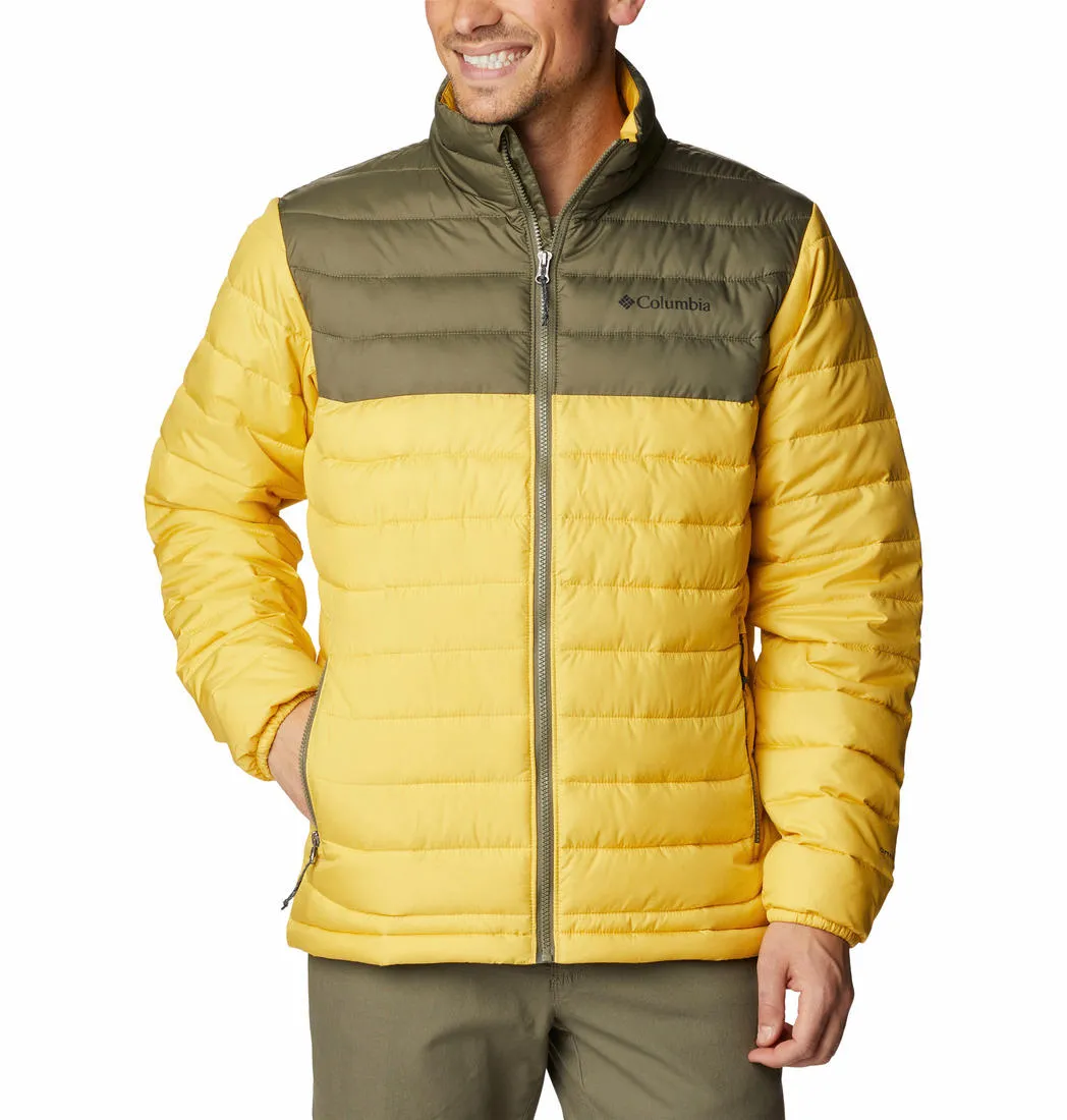Columbia Men Yellow Omni-Heat Reflective Powder Lite Jacket