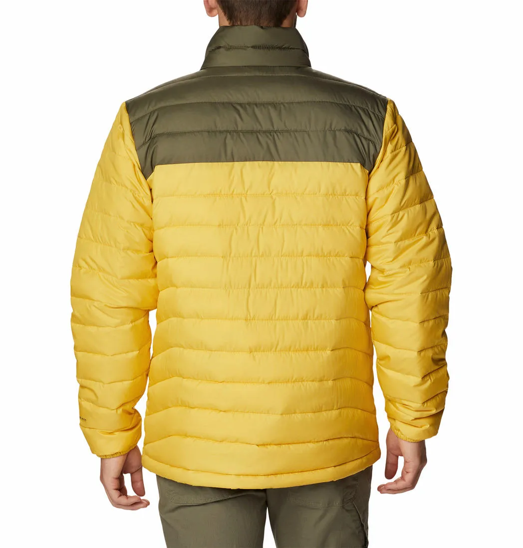 Columbia Men Yellow Omni-Heat Reflective Powder Lite Jacket