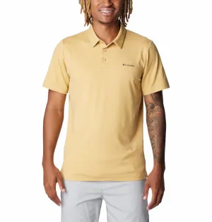 Columbia Men Yellow Omni-Wick Tech Trail Polo Tshirt