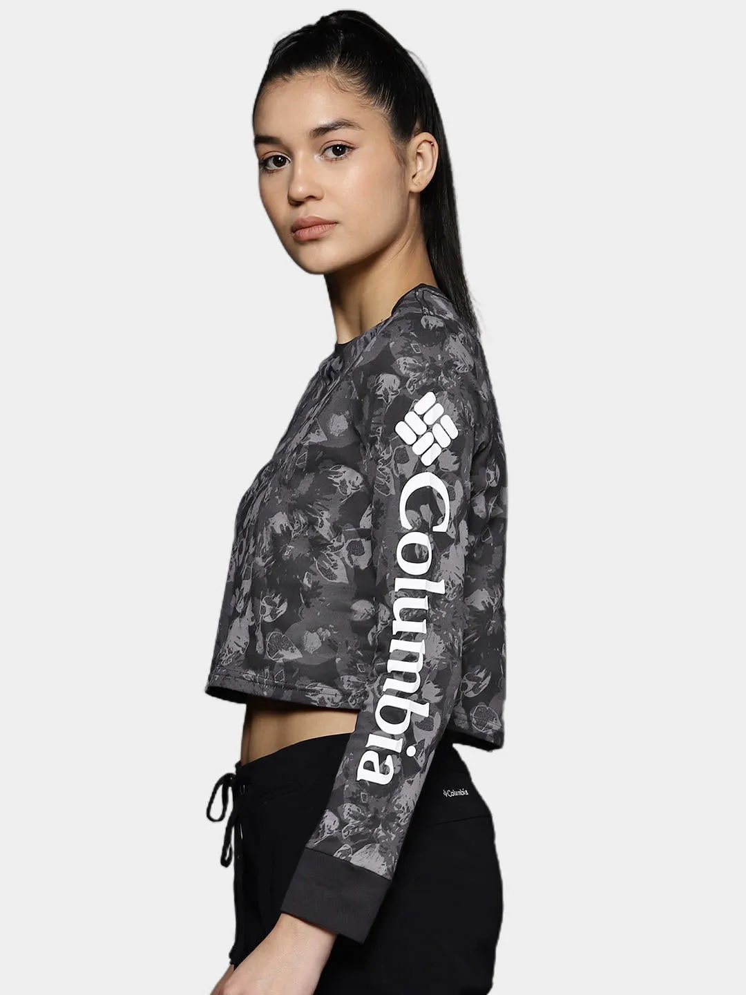 Columbia Women Black North CascadesPrinted Tshirt