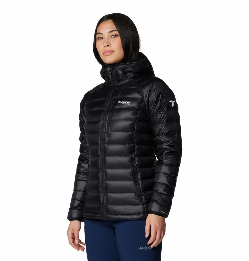 Columbia Women Black Omni-Heat Arctic Hooded Down Jacket