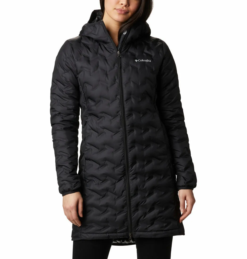 Columbia Women Black Omni-Heat Reflective Delta Ridge Long Down Jacket