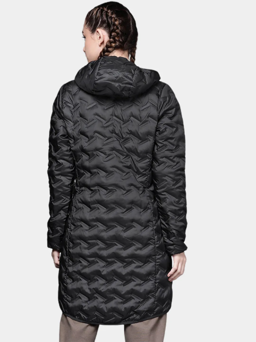Columbia Women Black Omni-Heat Reflective Delta Ridge Long Down Jacket