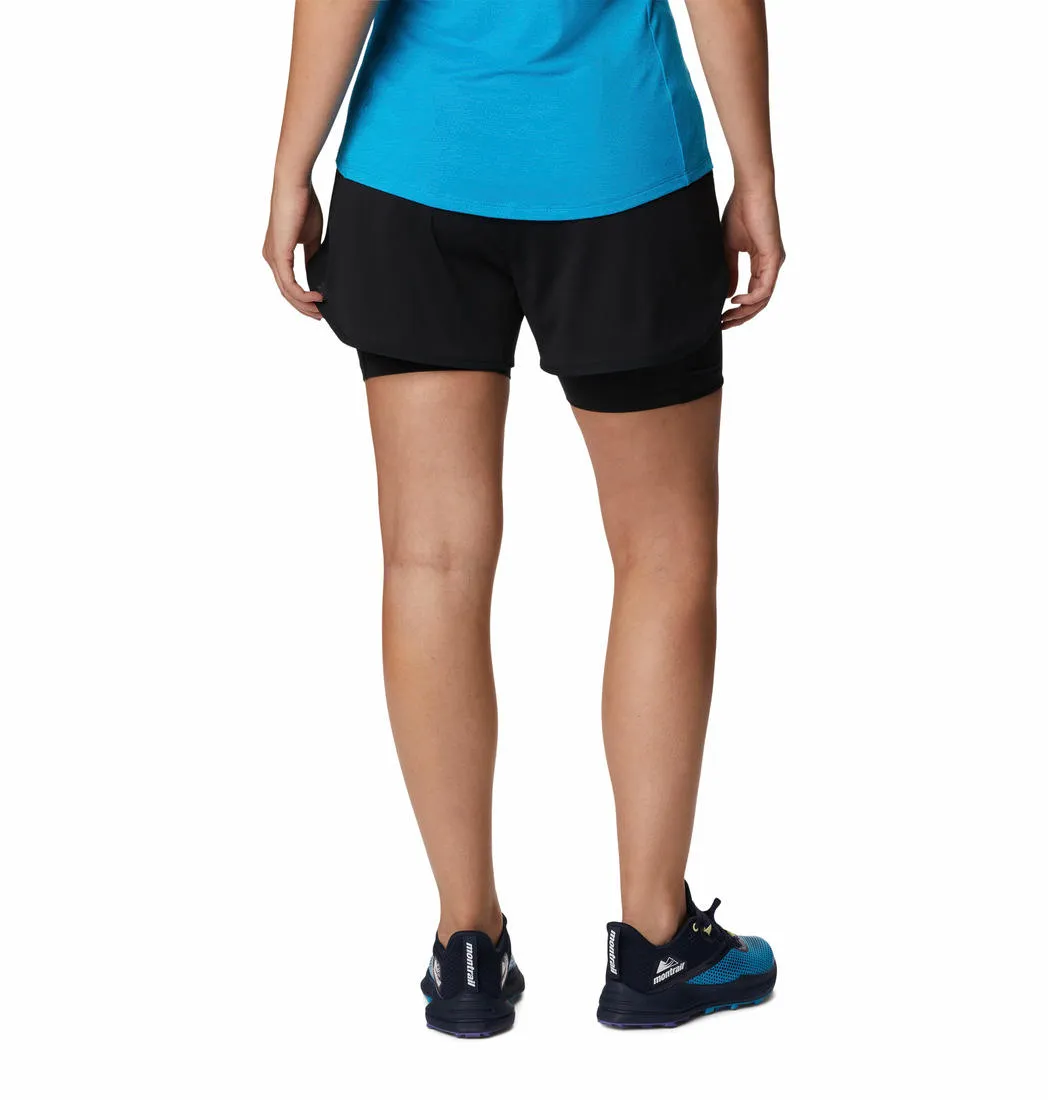 Columbia Women Black W Endless Trail 2n1 Shorts