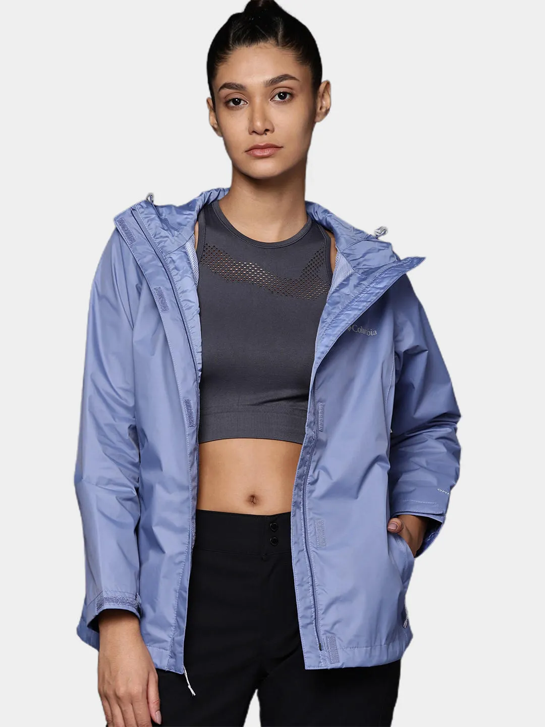 Columbia Women Blue Omni-Tech Arcadia II Waterproof Rain Jacket