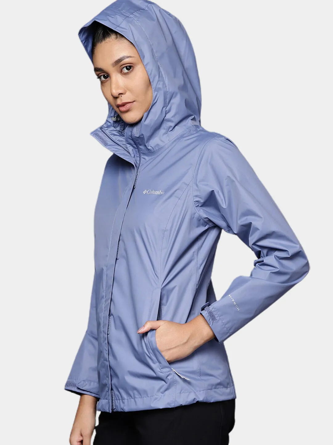 Columbia Women Blue Omni-Tech Arcadia II Waterproof Rain Jacket