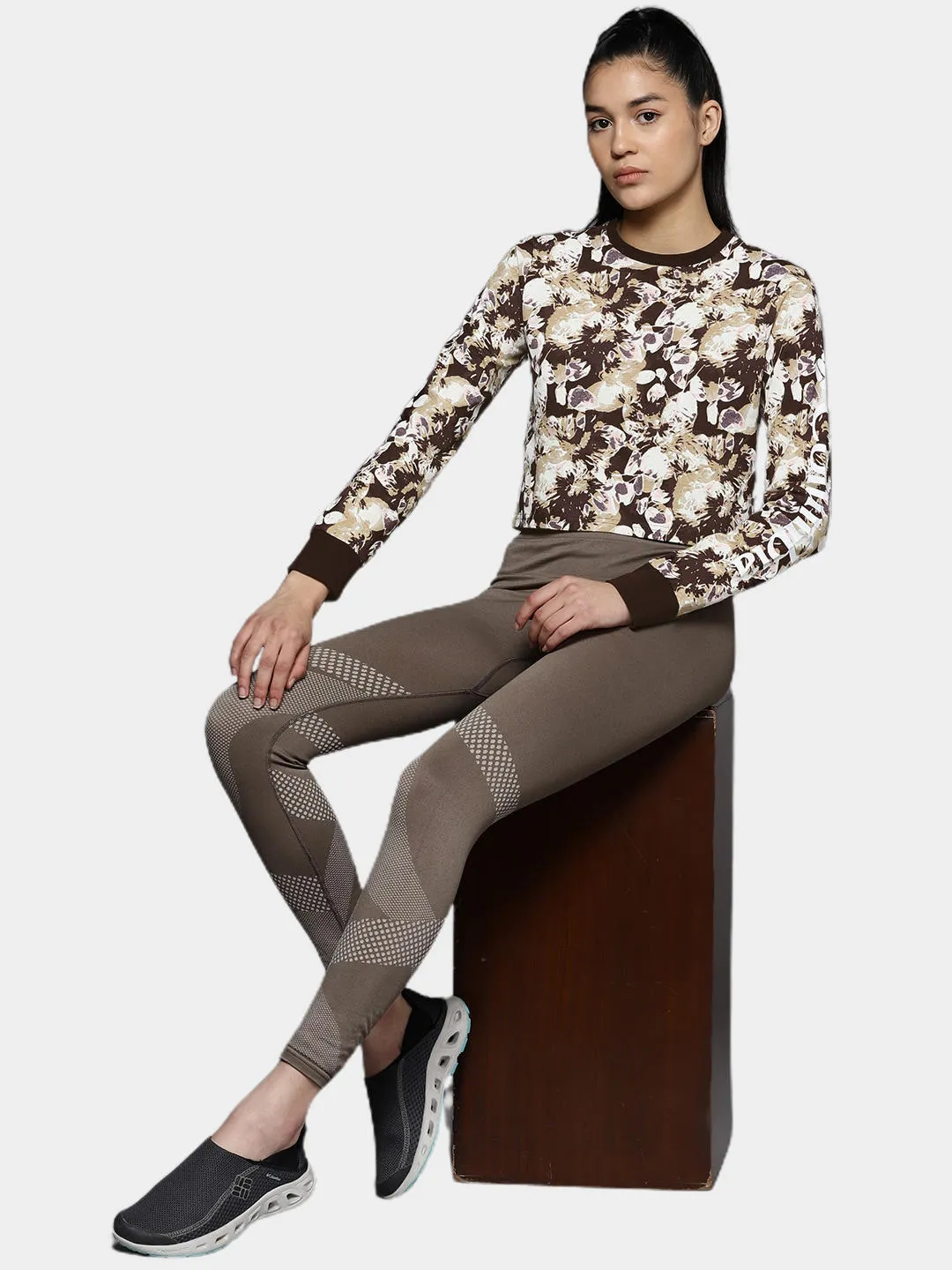 Columbia Women Brown North CascadesPrinted Tshirt
