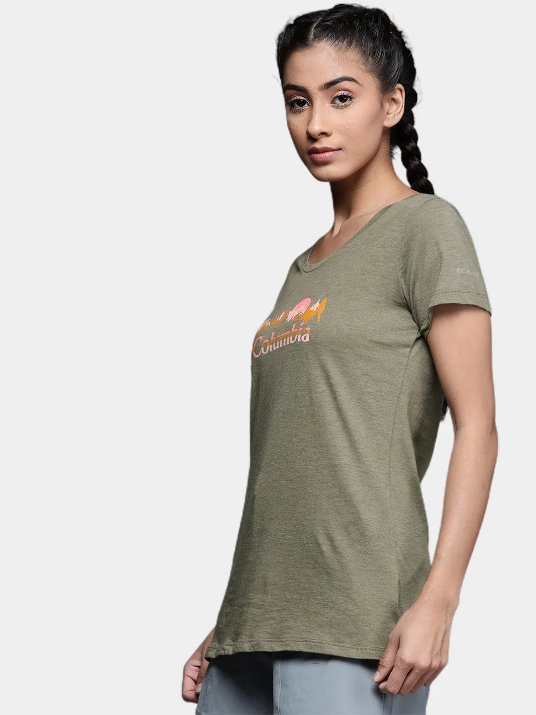 Columbia Women Green Daisy DaysGraphic Tshirt