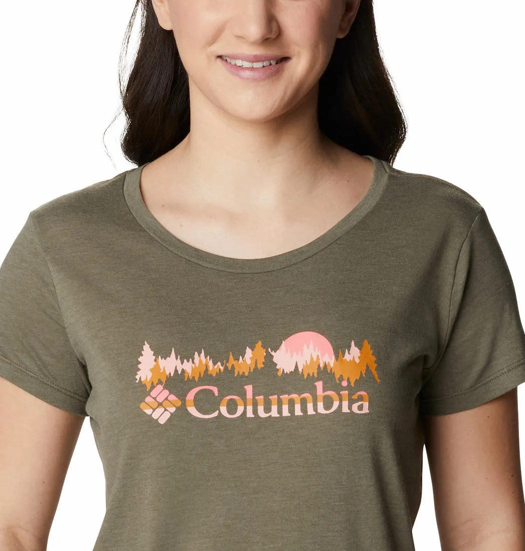 Columbia Women Green Daisy DaysGraphic Tshirt