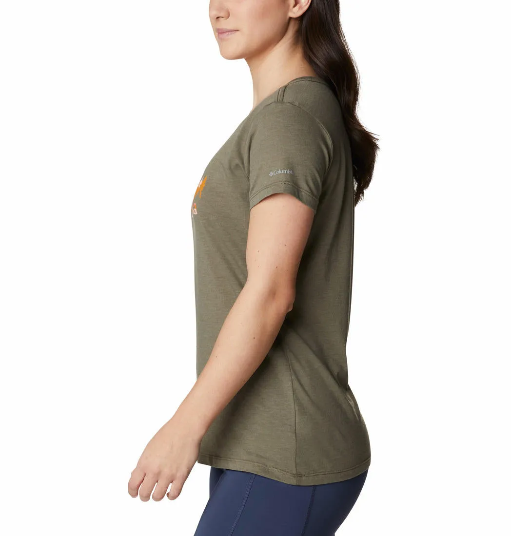 Columbia Women Green Daisy DaysGraphic Tshirt