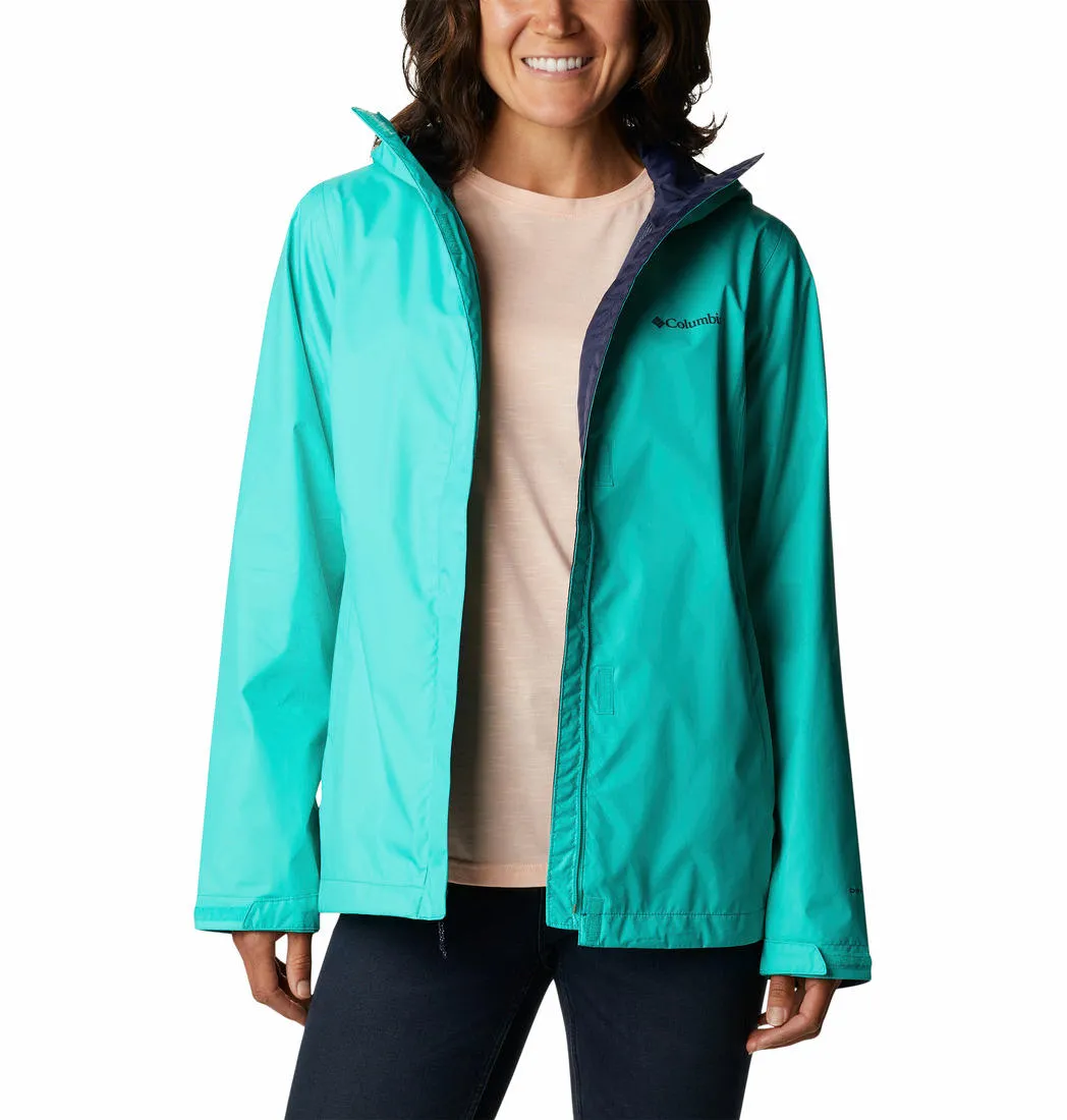 Columbia Women Green Omni-Tech Arcadia II Waterproof Rain Jacket