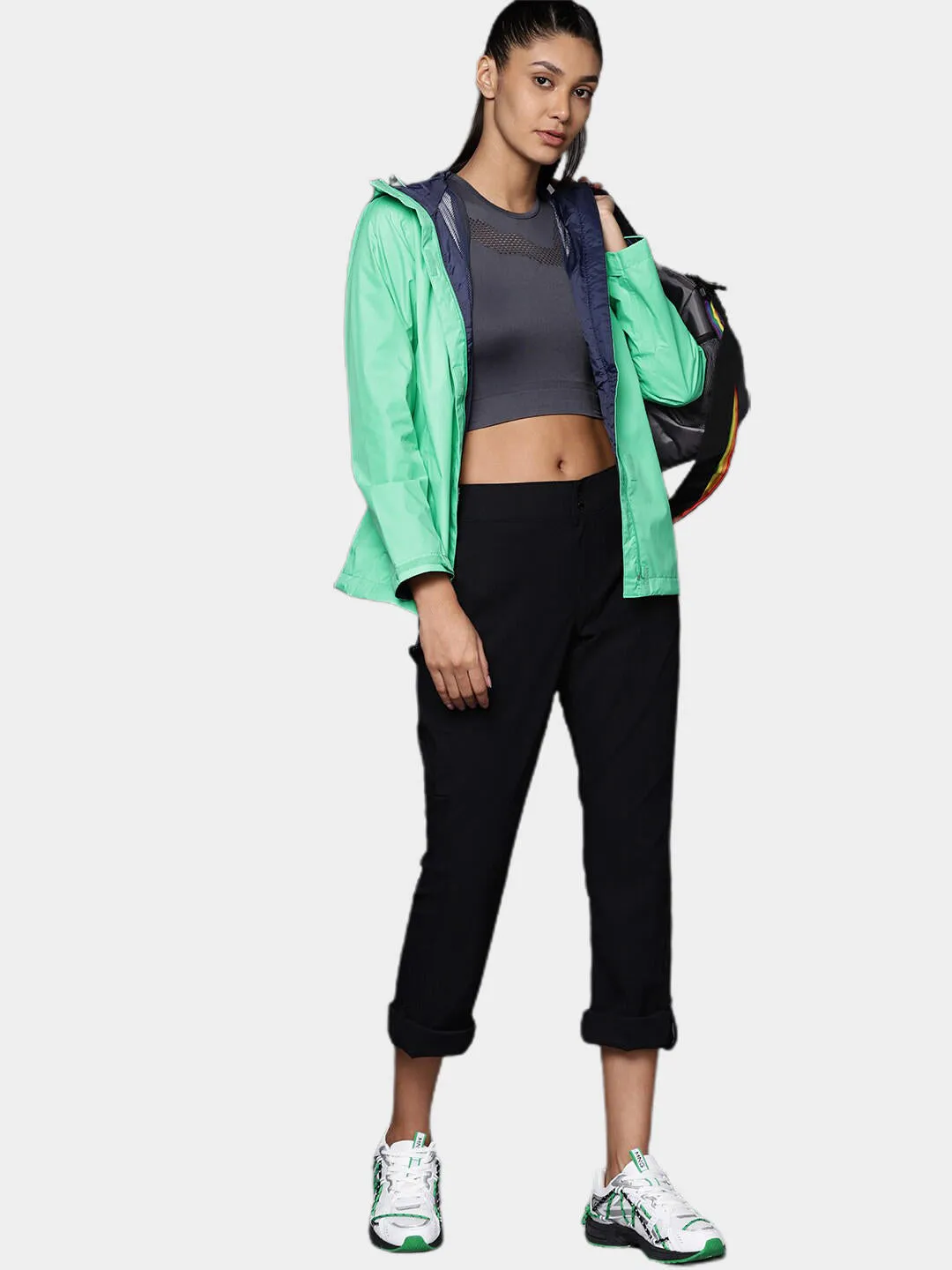 Columbia Women Green Omni-Tech Arcadia II Waterproof Rain Jacket