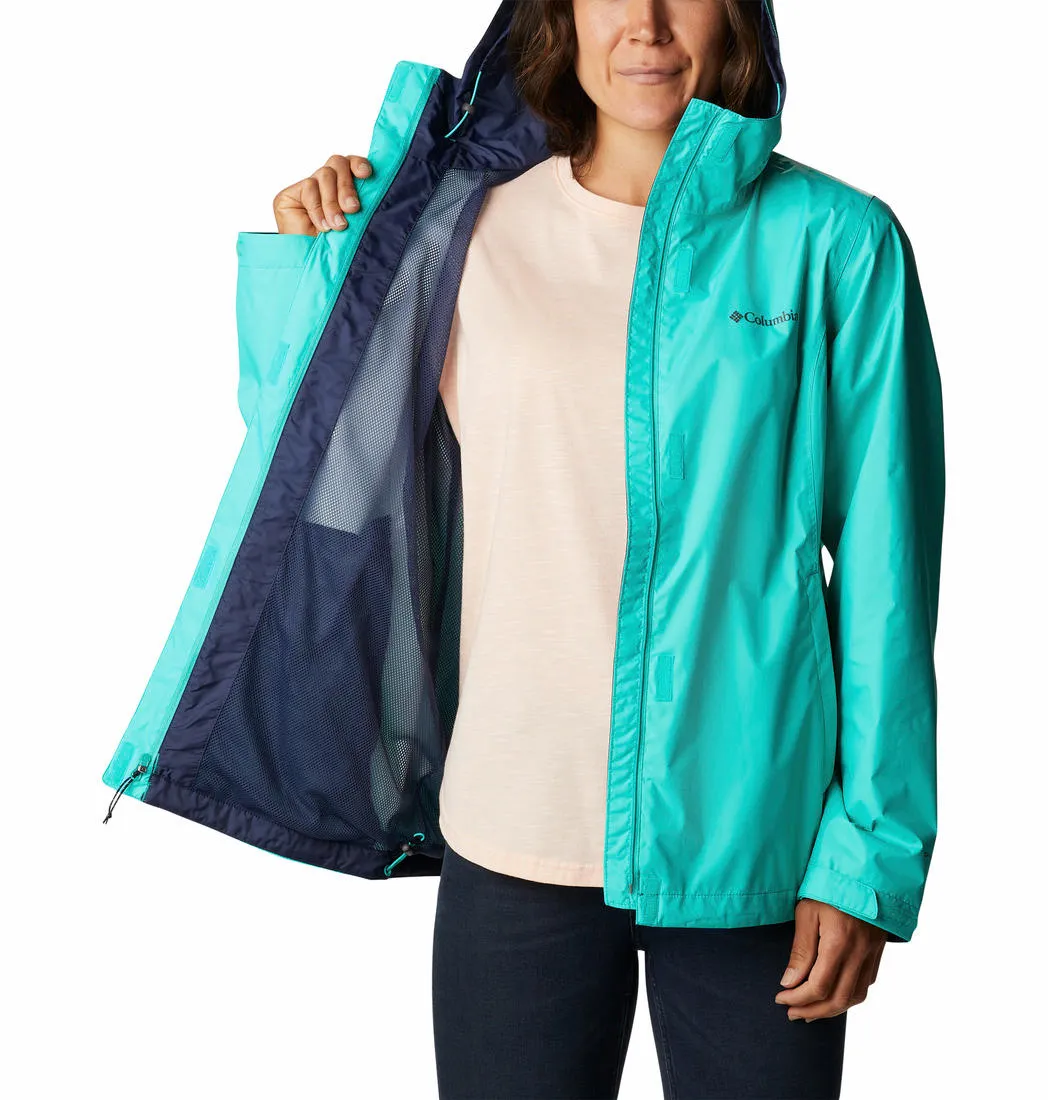 Columbia Women Green Omni-Tech Arcadia II Waterproof Rain Jacket