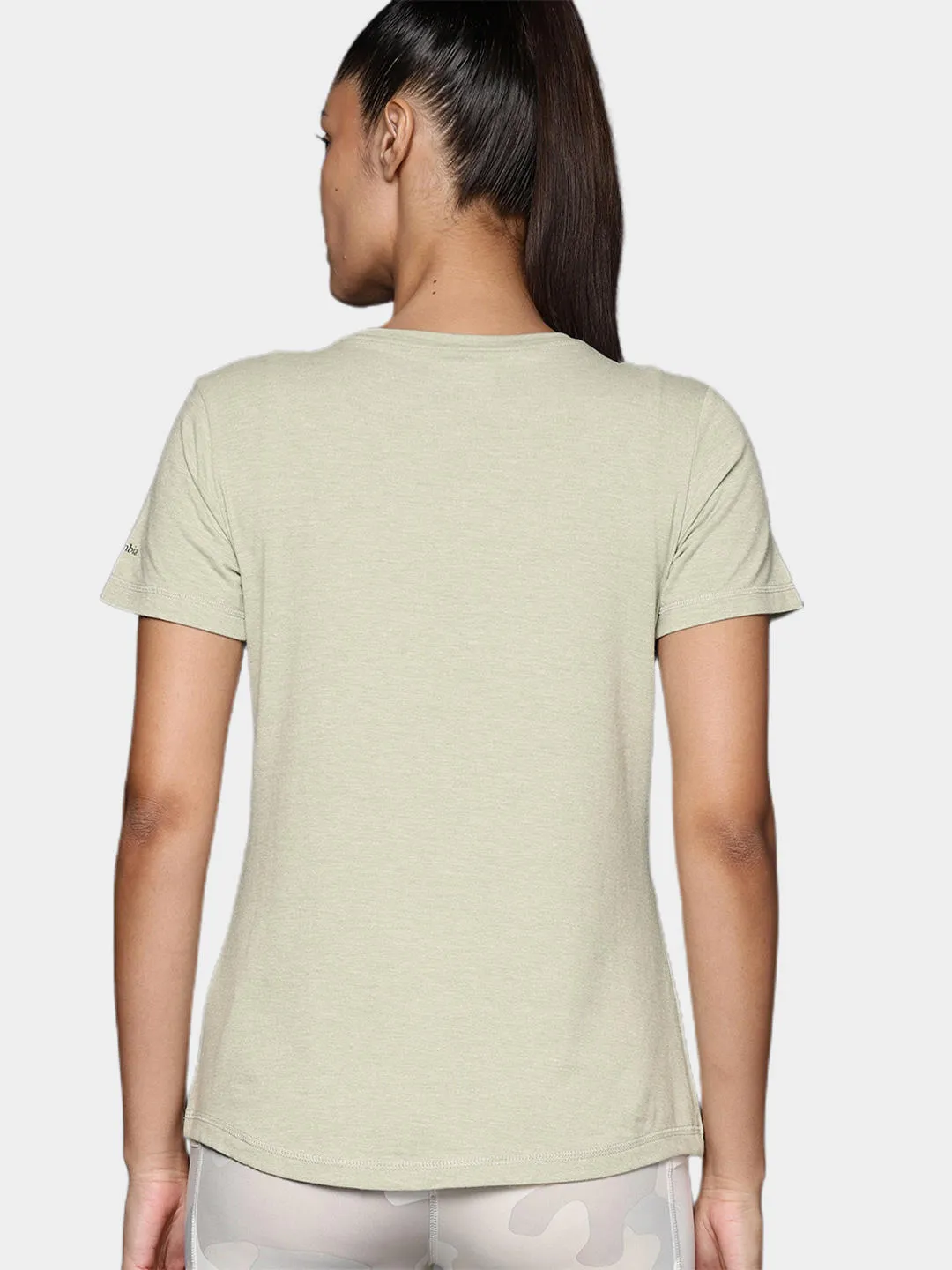 Columbia Women Green Omni-Wick Sun Trek Tshirt
