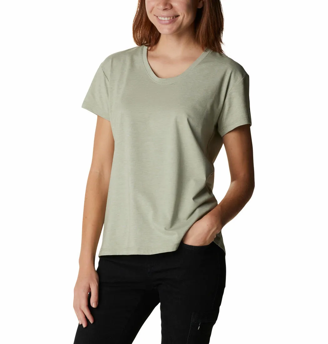 Columbia Women Green Omni-Wick Sun Trek Tshirt