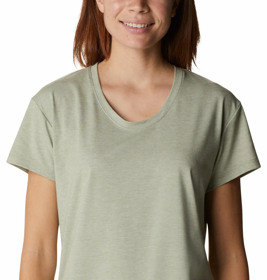 Columbia Women Green Omni-Wick Sun Trek Tshirt