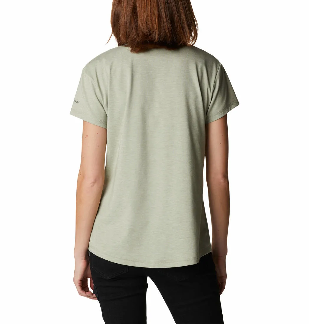 Columbia Women Green Omni-Wick Sun Trek Tshirt