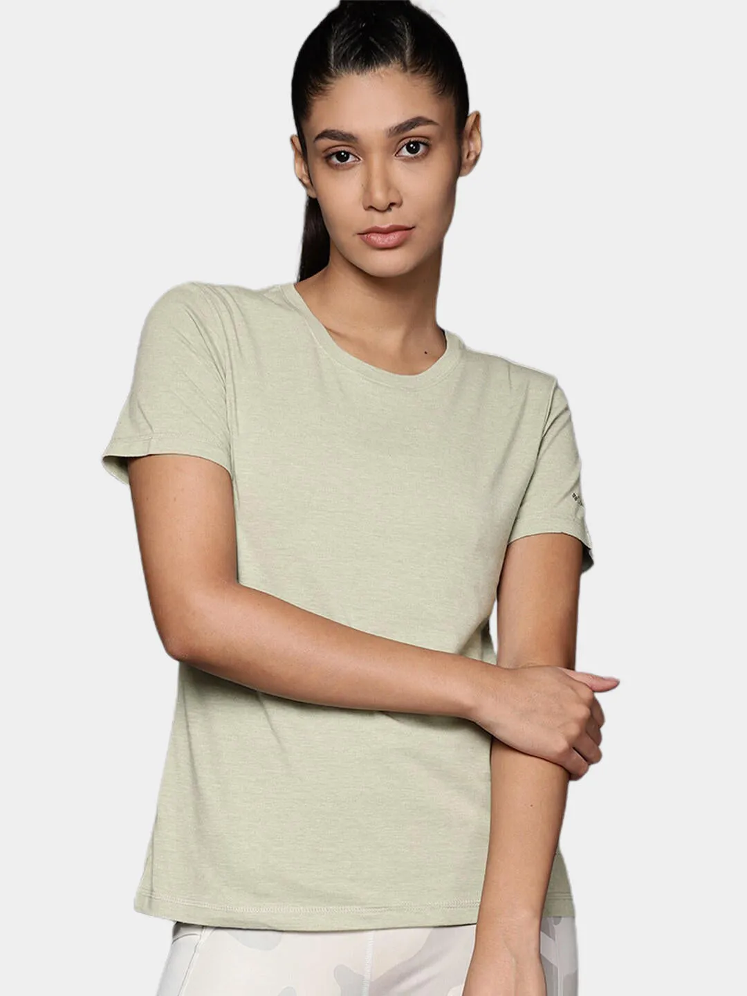 Columbia Women Green Omni-Wick Sun Trek Tshirt