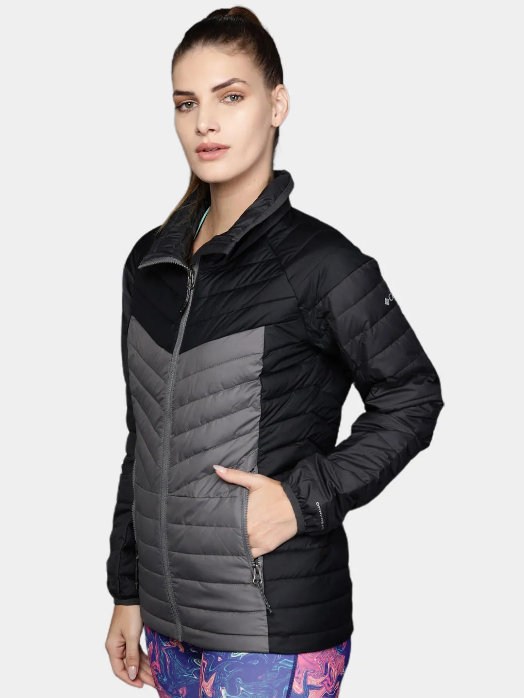 Columbia Women Grey Omni-Heat Reflective Powder Lite II Jacket