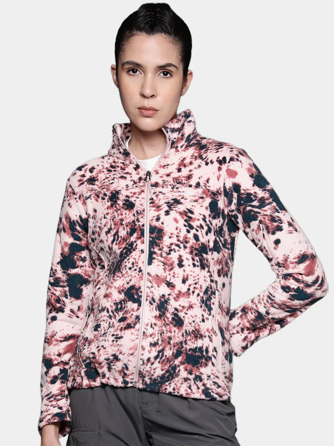 Columbia Women Multicolor Fast Trek Printed Fleece Jacket