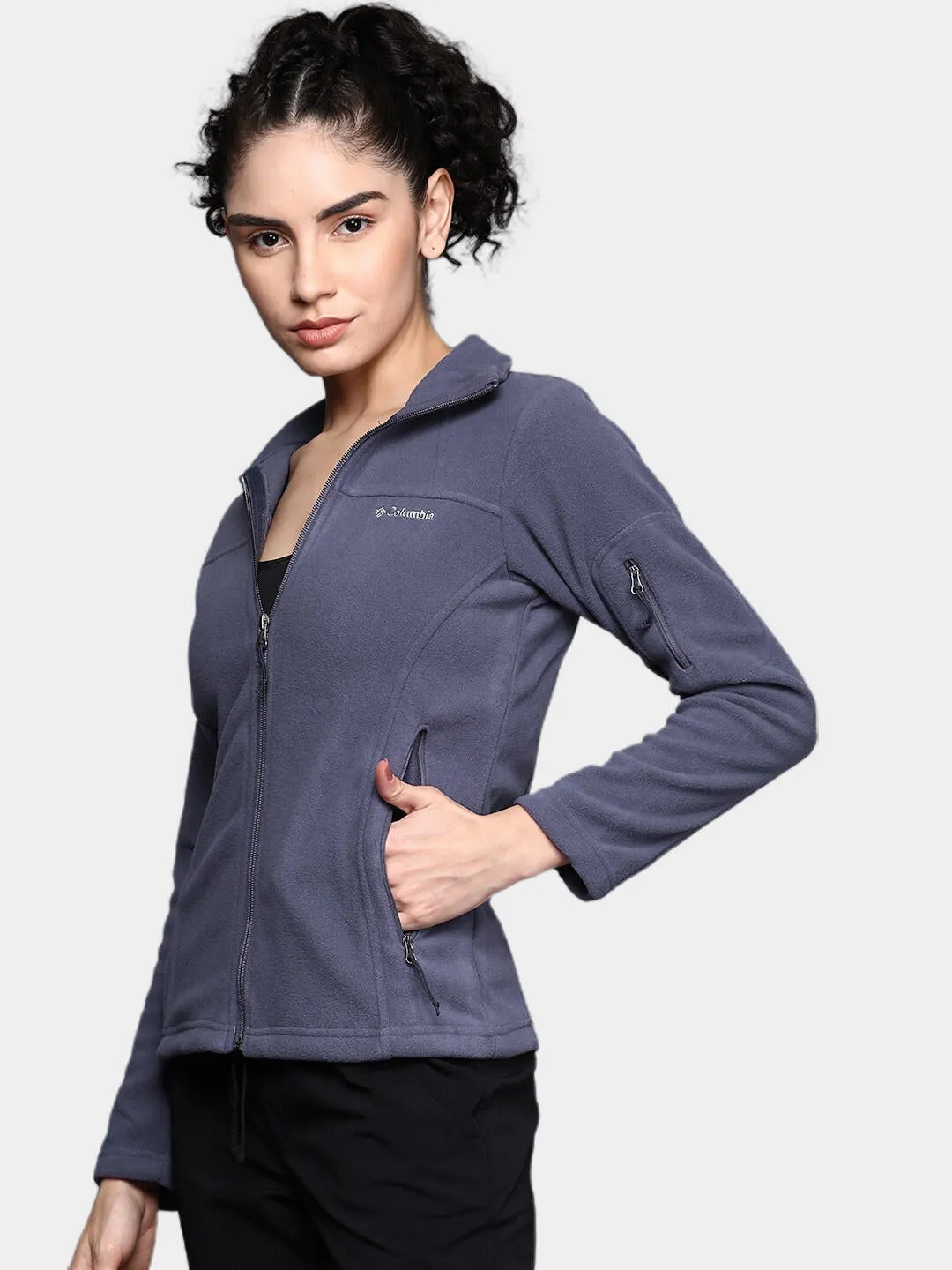 Columbia Women Navy Blue Fast Trek II Fleece Jacket
