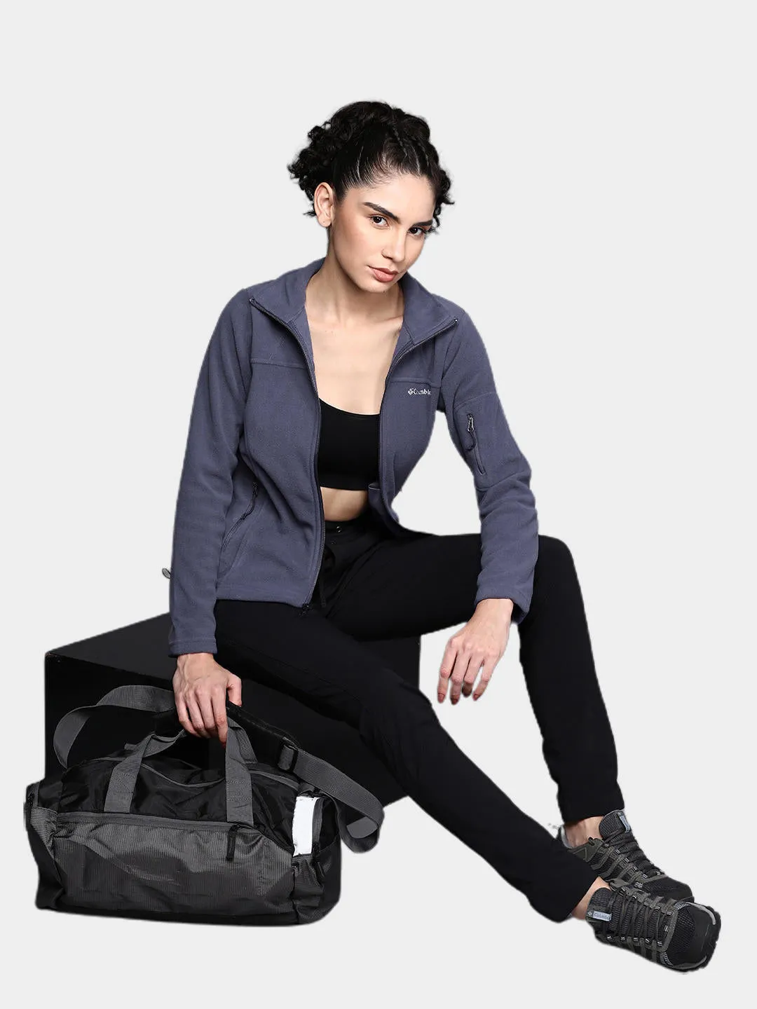 Columbia Women Navy Blue Fast Trek II Fleece Jacket