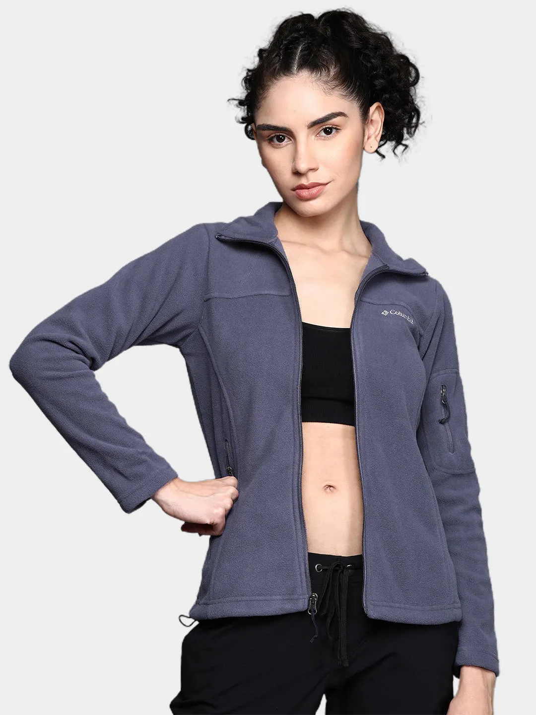 Columbia Women Navy Blue Fast Trek II Fleece Jacket
