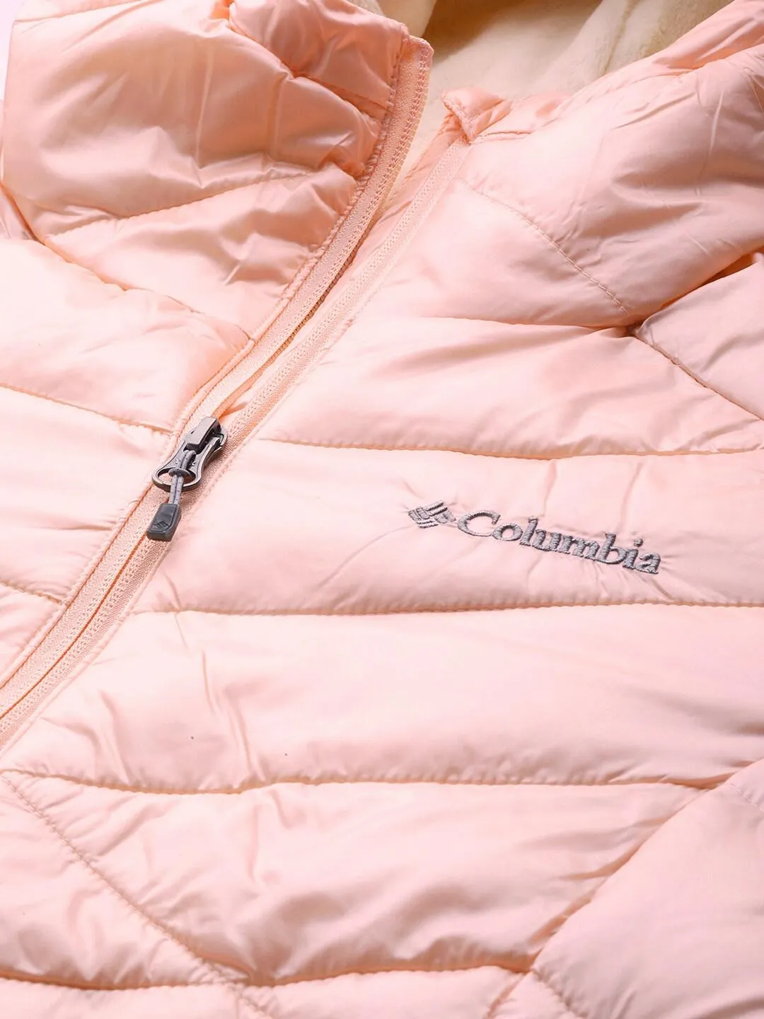 Columbia Women Orange Omni-Heat Infinity Joy Peak Hooded Jacket
