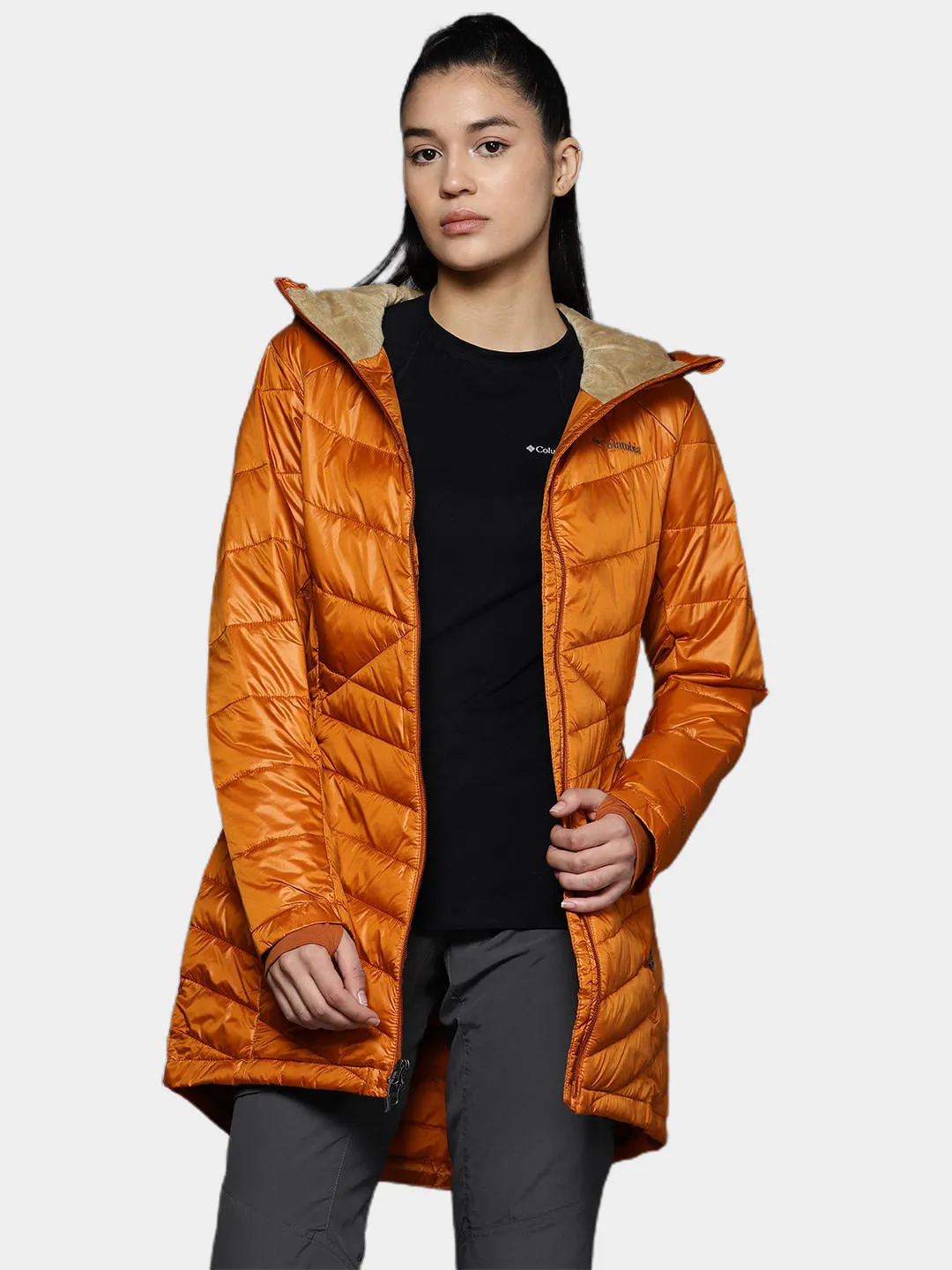 Columbia Women Orange Omni-Heat Infinity Joy Peak Mid Jacket