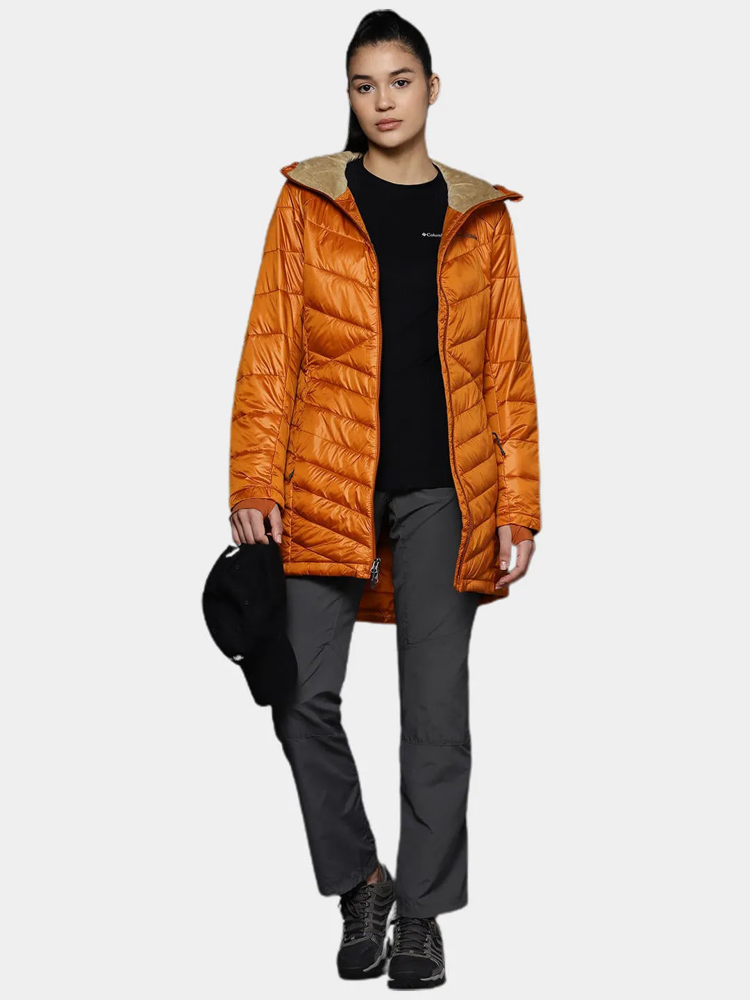 Columbia Women Orange Omni-Heat Infinity Joy Peak Mid Jacket