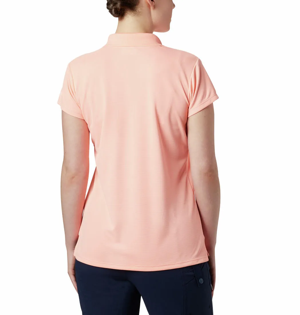 Columbia Women Peach Omni-Wick Innisfree Polo Tshirt
