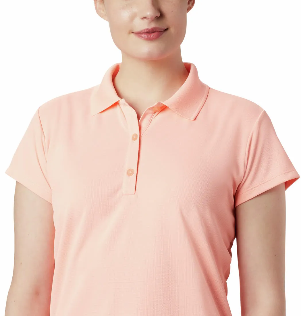 Columbia Women Peach Omni-Wick Innisfree Polo Tshirt