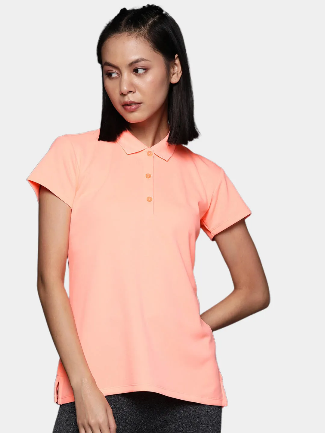 Columbia Women Peach Omni-Wick Innisfree Polo Tshirt