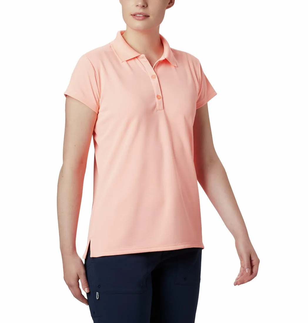 Columbia Women Peach Omni-Wick Innisfree Polo Tshirt