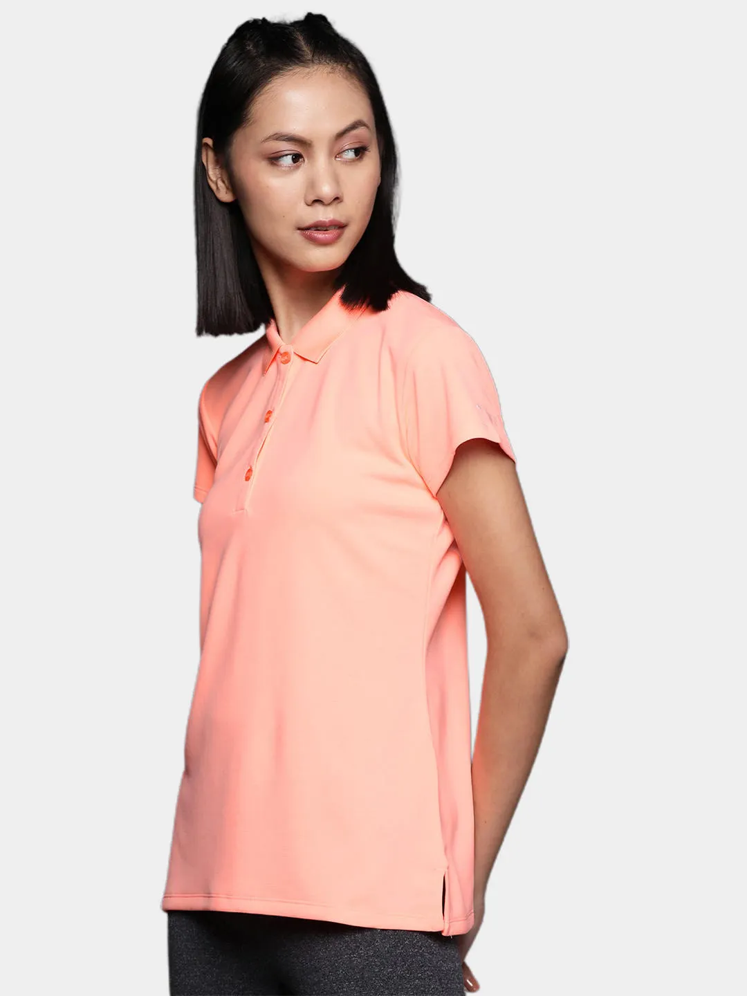Columbia Women Peach Omni-Wick Innisfree Polo Tshirt