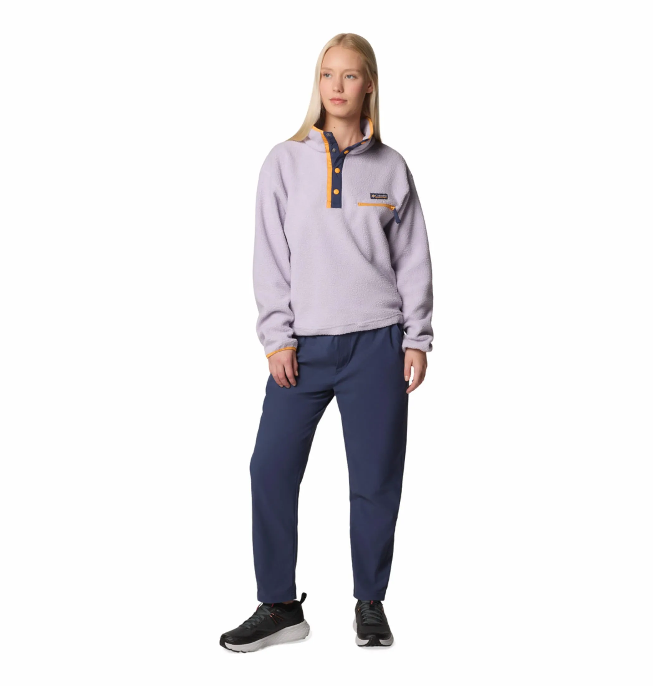 Columbia Women Purple Helvetia II Cropped Half Snap Fleece