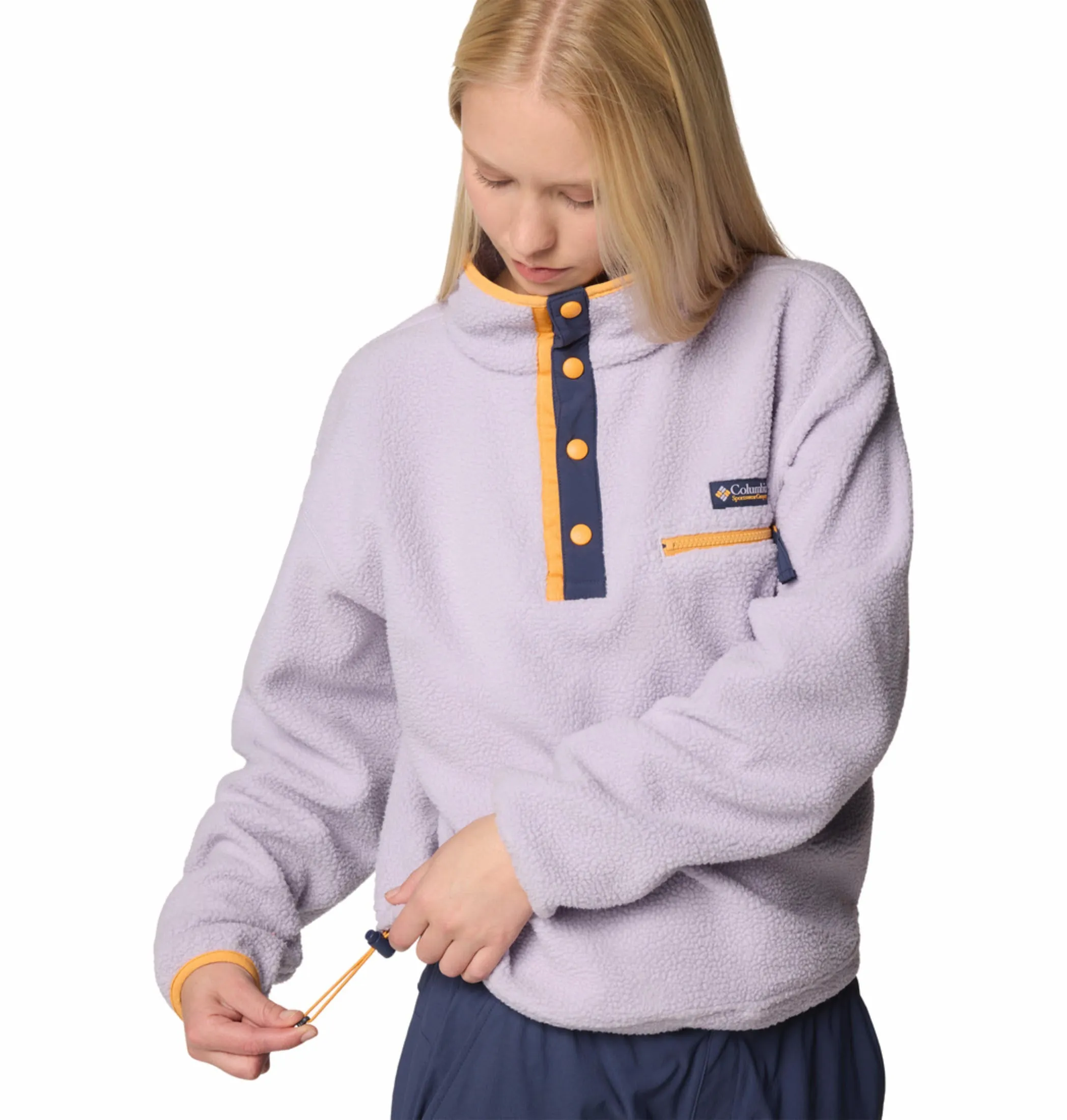 Columbia Women Purple Helvetia II Cropped Half Snap Fleece