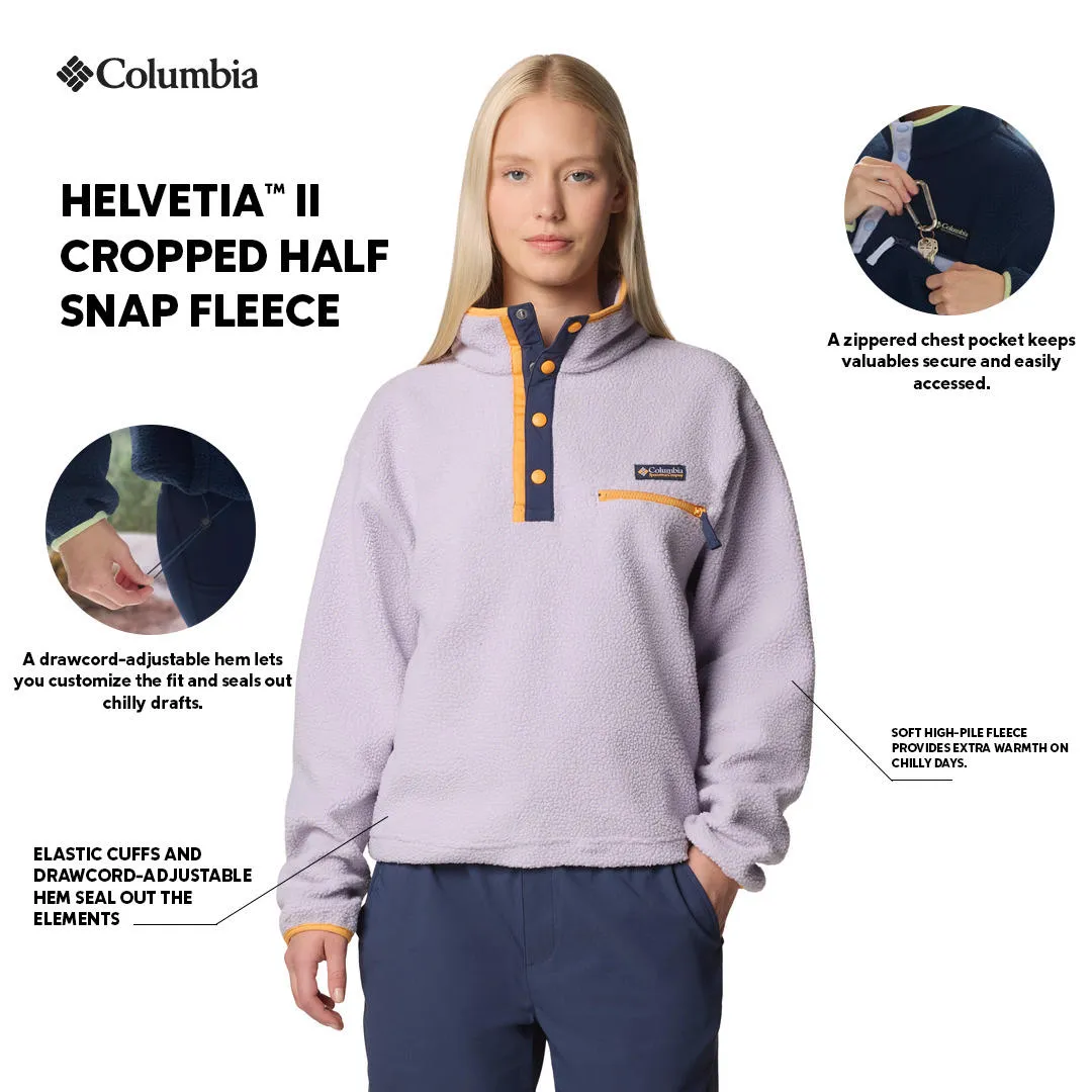 Columbia Women Purple Helvetia II Cropped Half Snap Fleece