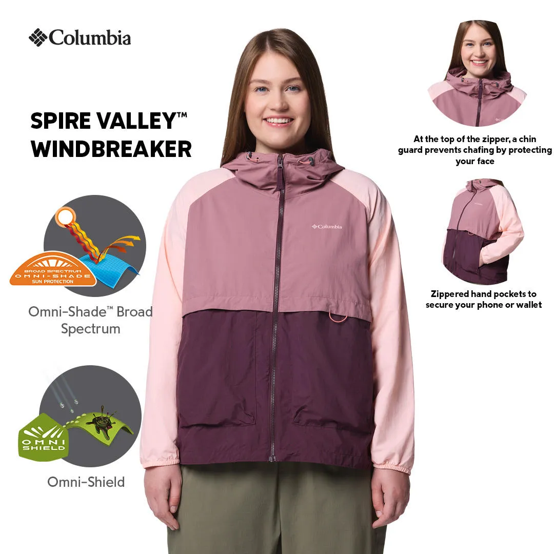 Columbia Women Purple Omni-Shade Spire Valley Windbreaker Jacket