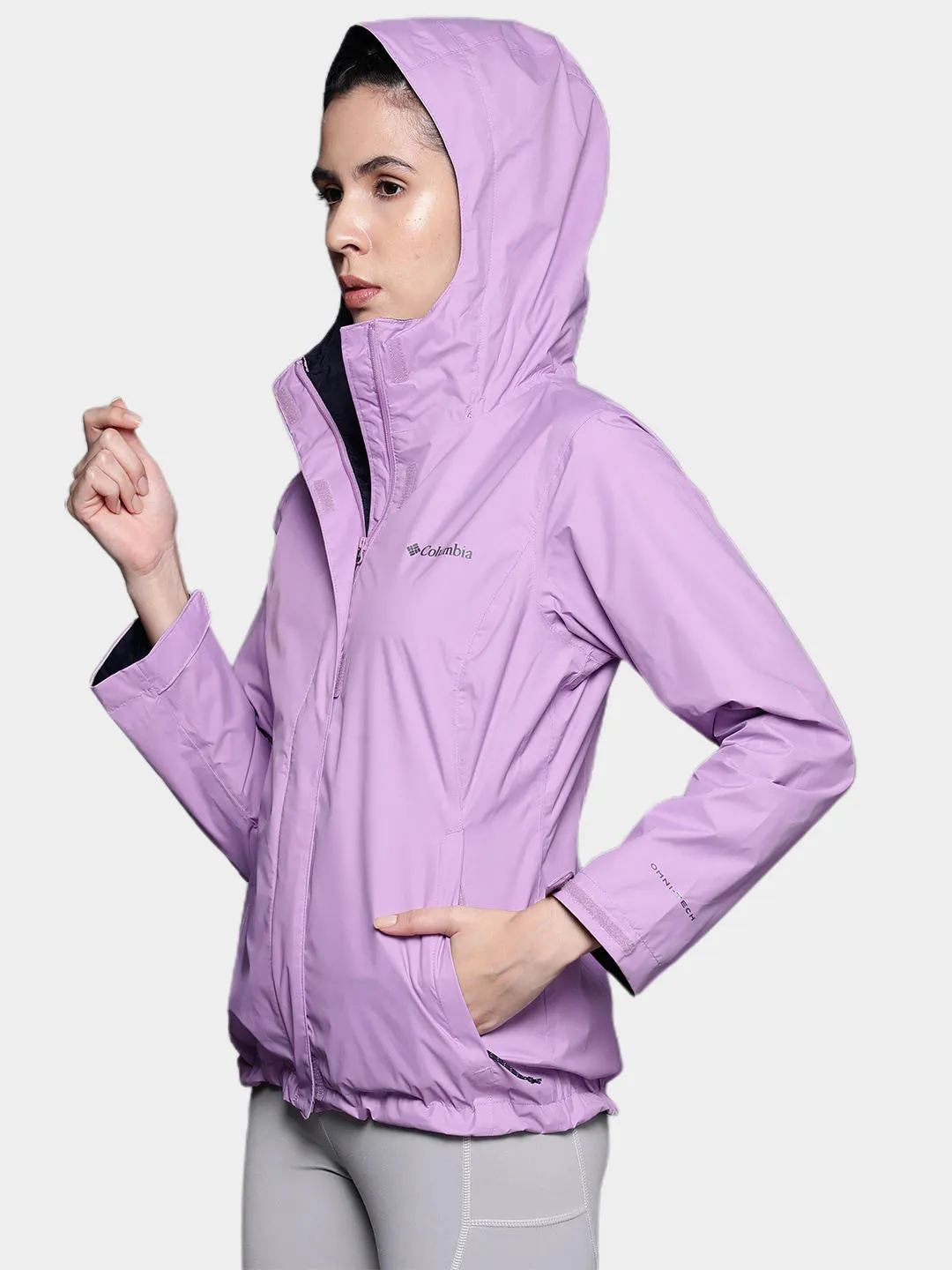 Columbia Women Purple Omni-Tech Arcadia II Waterproof Rain Jacket