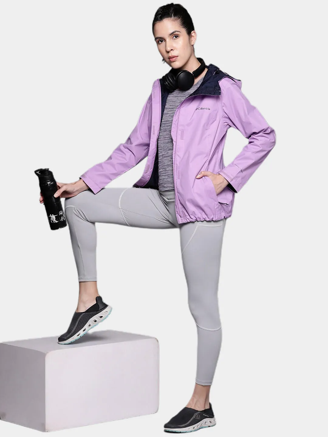 Columbia Women Purple Omni-Tech Arcadia II Waterproof Rain Jacket