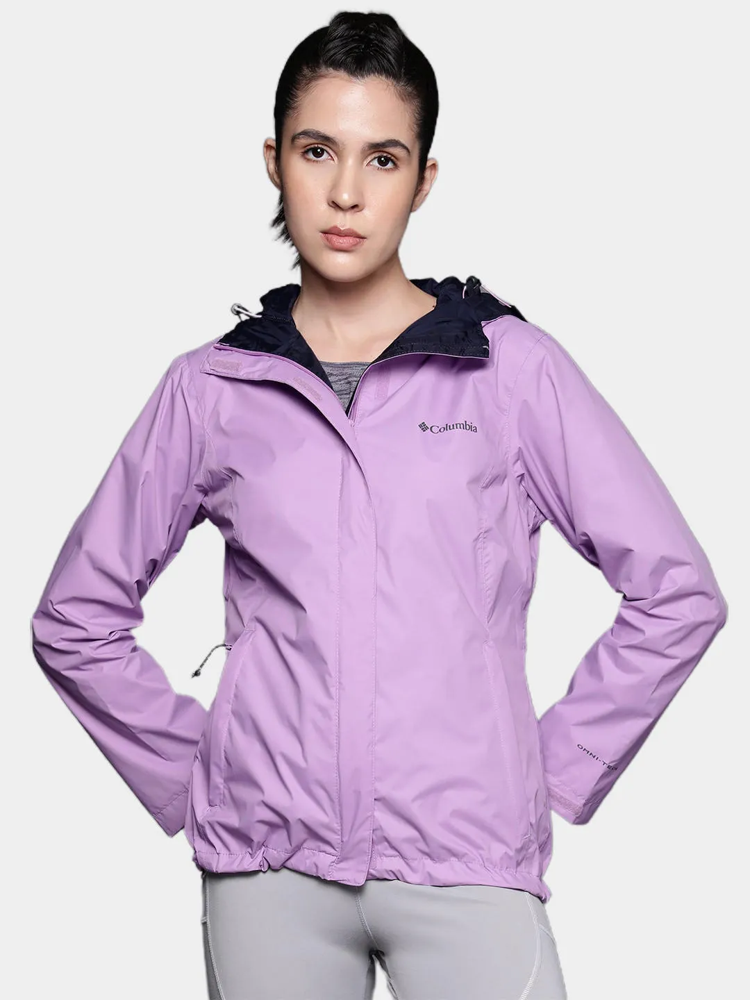Columbia Women Purple Omni-Tech Arcadia II Waterproof Rain Jacket