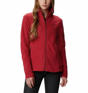 Columbia Women Red Fast Trek Printed Fleece Jacket