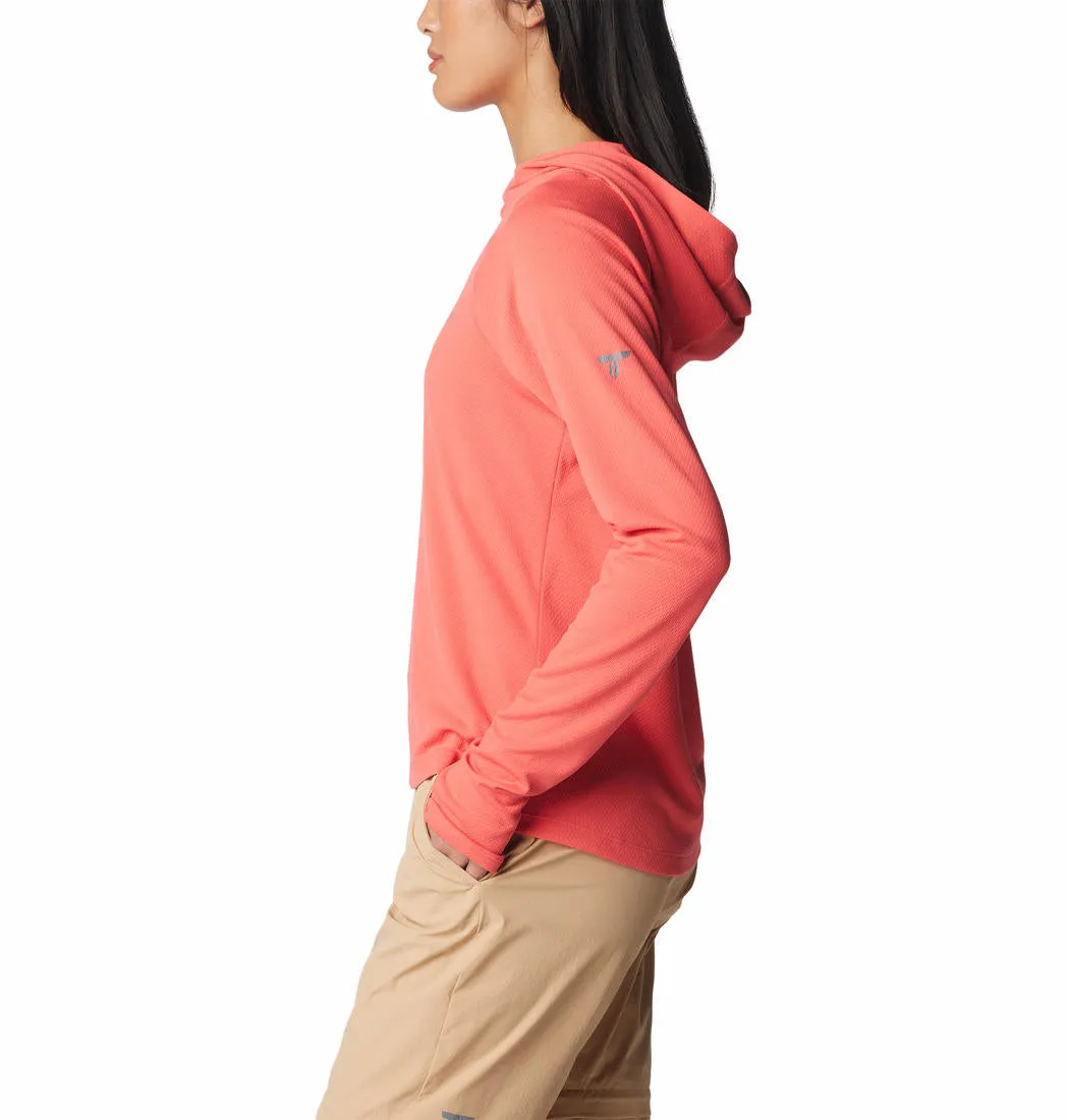 Columbia Women Red Omni-Shade Summit Valley Hoodie