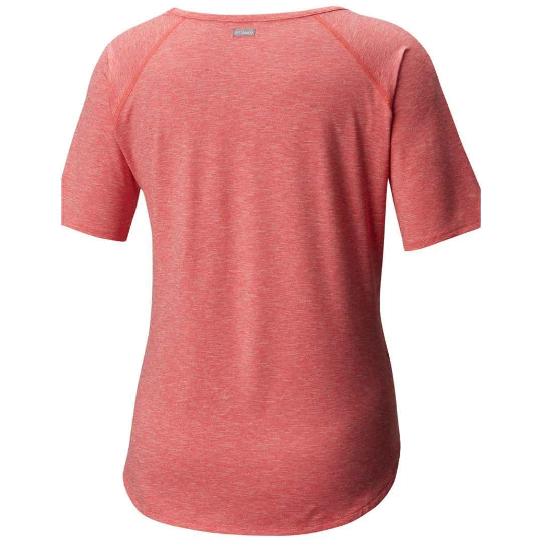 Columbia Women Red Omni-Wick Wander More Tshirt