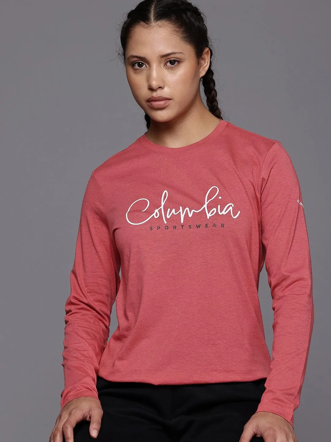 Columbia Women Red Trek Relaxed Tshirt