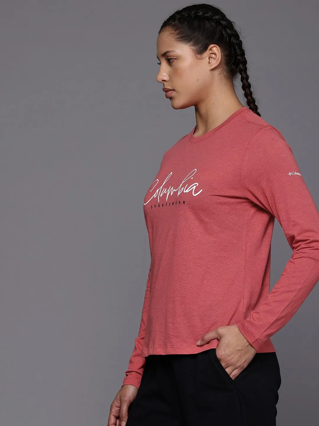 Columbia Women Red Trek Relaxed Tshirt