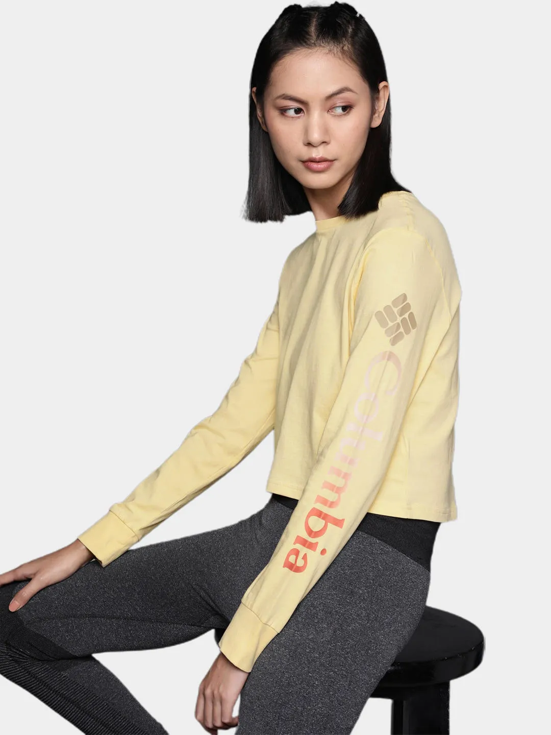 Columbia Women Yellow North CascadesPrinted Tshirt