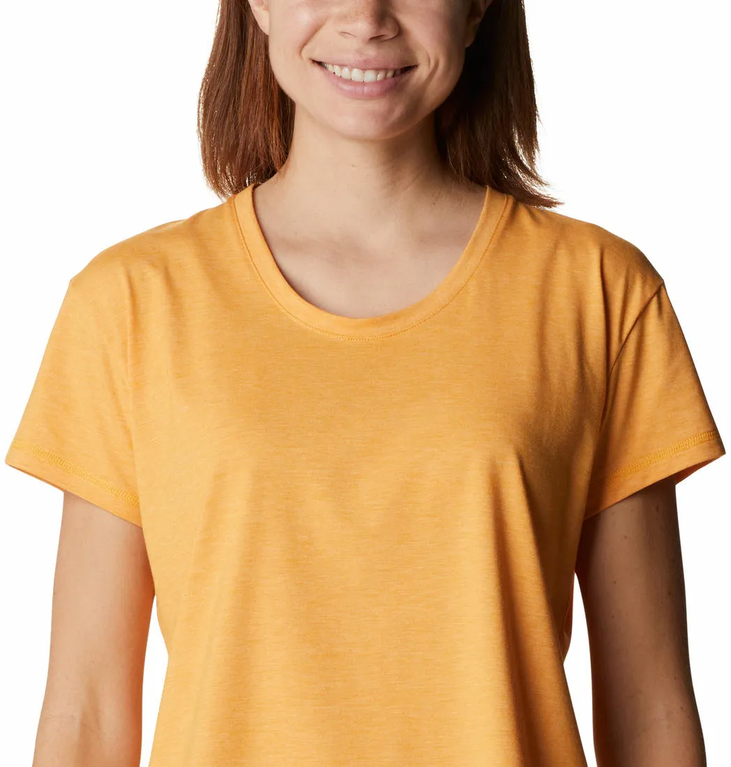 Columbia Women Yellow Omni-Wick Sun Trek Tshirt